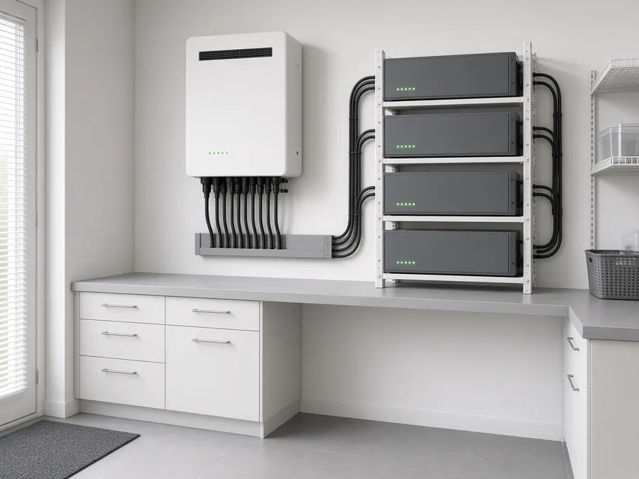 Solar inverter and battery storage setup